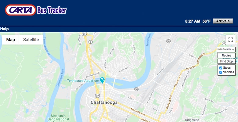 Bus tracker bus location map app